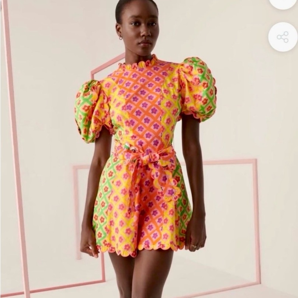 Vibrant Floral Women's Dress - Picture 2 of 3